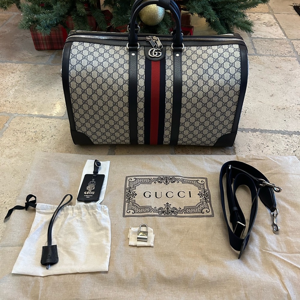 Gucci Savoy, GG Supreme large duffel bag made in Italy NWT - Picture 2 of 14